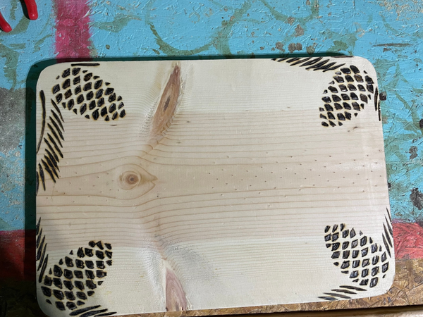 Pinecone cutting board
