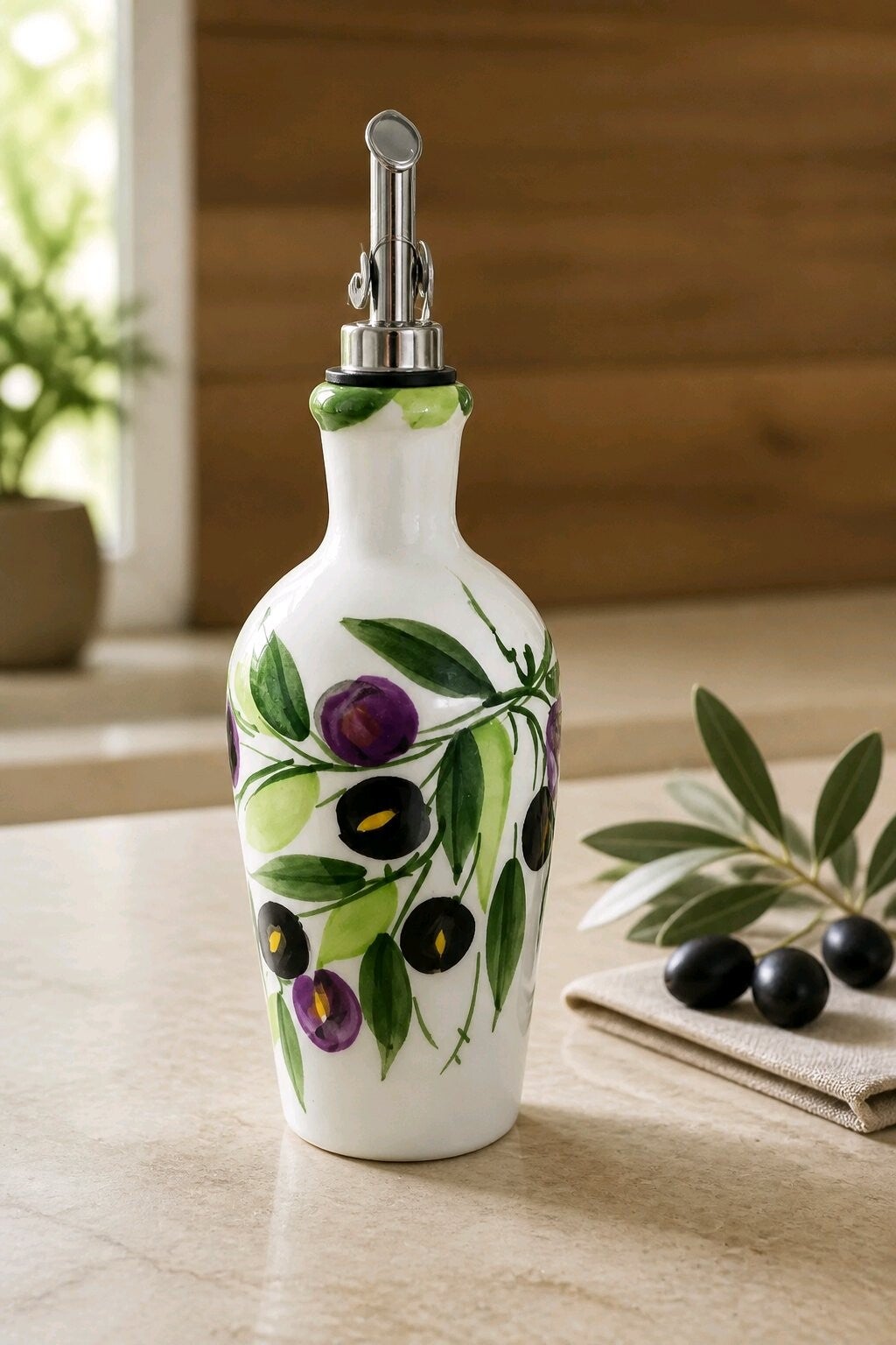 Oel-Flasche Olivenölspender 0.75l "Oliva"
