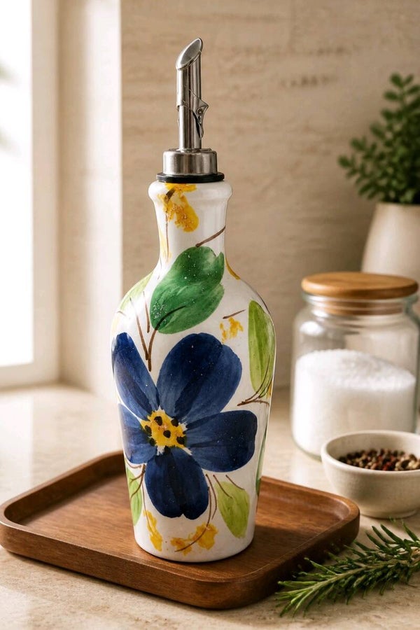 Oel-Flasche Olivenölspender 0.75l "Flores Marina"