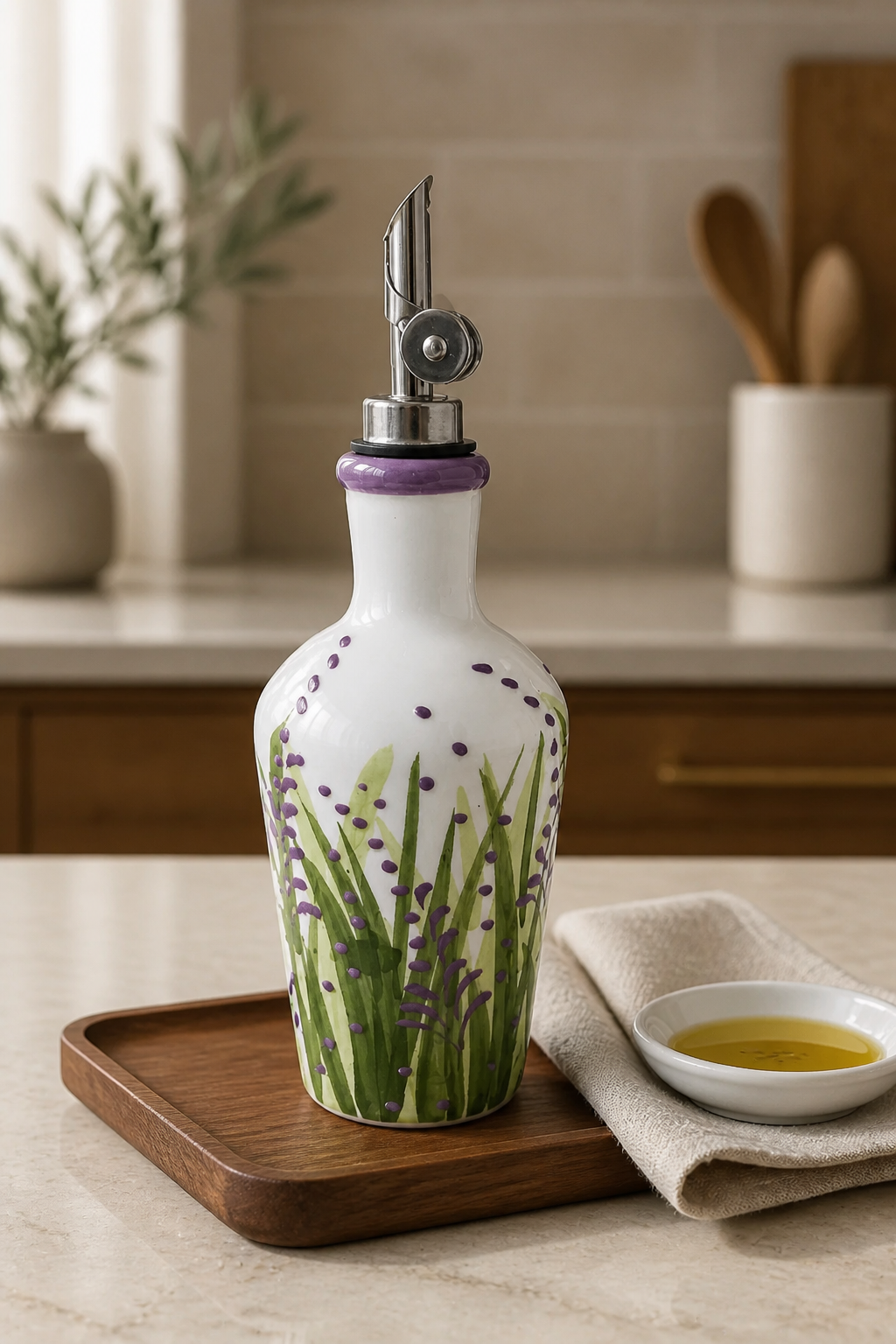 Oel-Flasche Olivenölspender 0.75l "Lavanda"