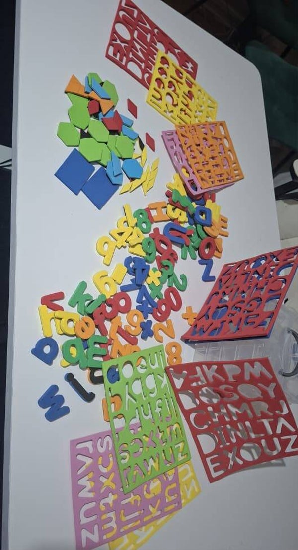 A Colourful Educational Alphabet, Number & Shape Set