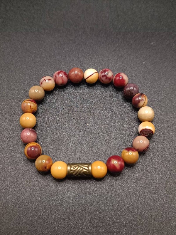 Bracelet elastique en Mokaïte Jaspe