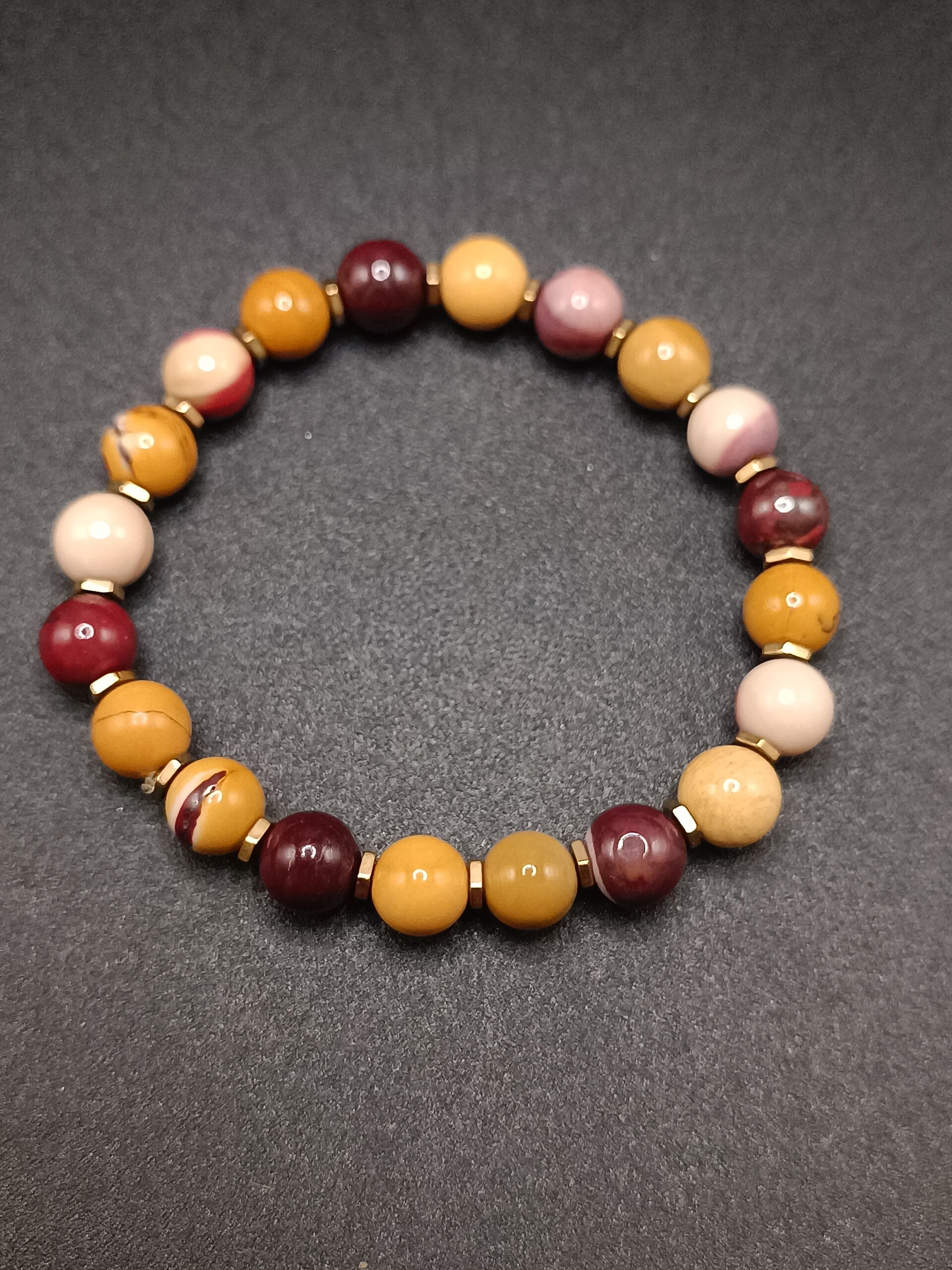 Bracelet elastique en Mokaïte Jaspe