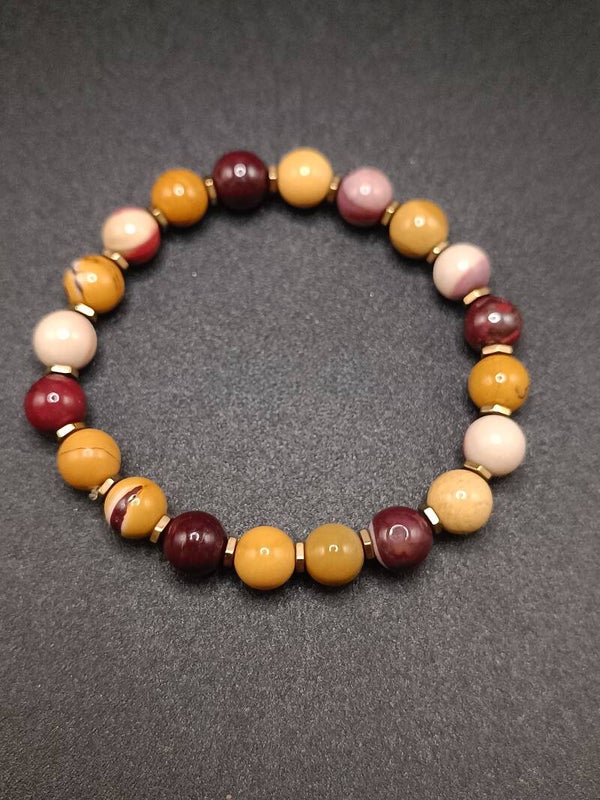 Bracelet elastique en Mokaïte Jaspe