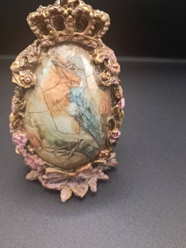 Baroque Oeuf De Pâques - Vintage Artisanal  Décoration de Pâques en découpage & moulages