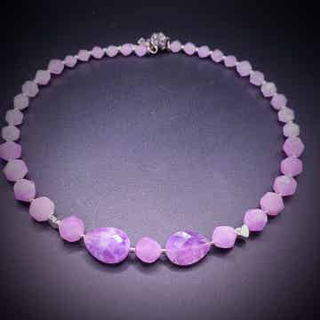 Collier Choker en Quartz LAVENDER