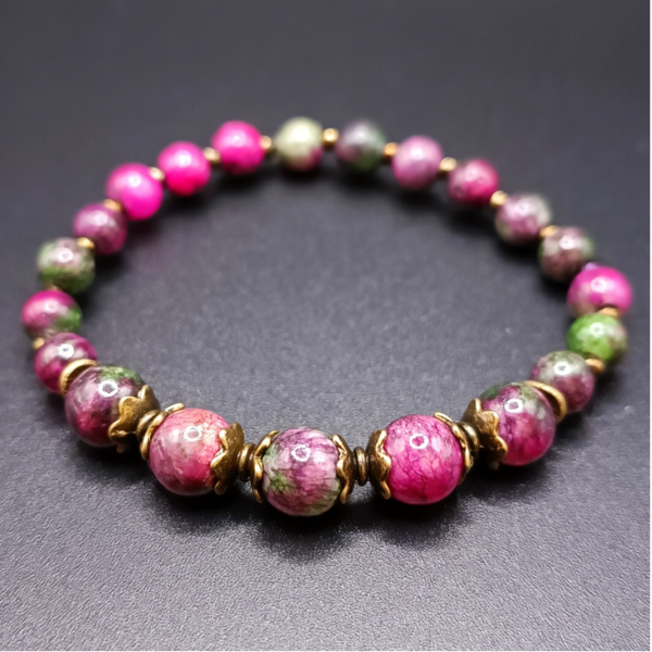 Bracelet elastique en Zoïsite