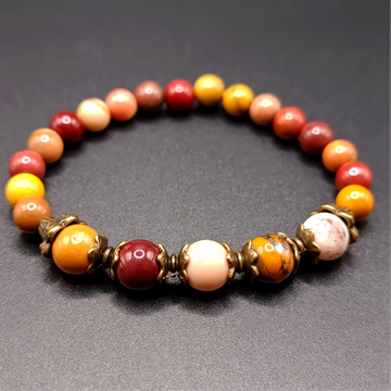 Bracelet elastique en Mokaïte Jaspe