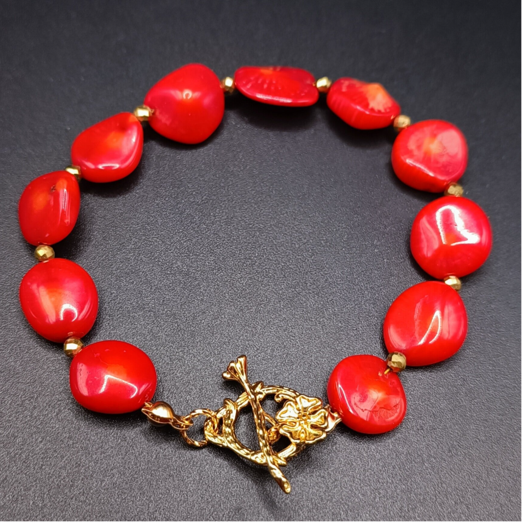 Bracelet Toggle  en Corail