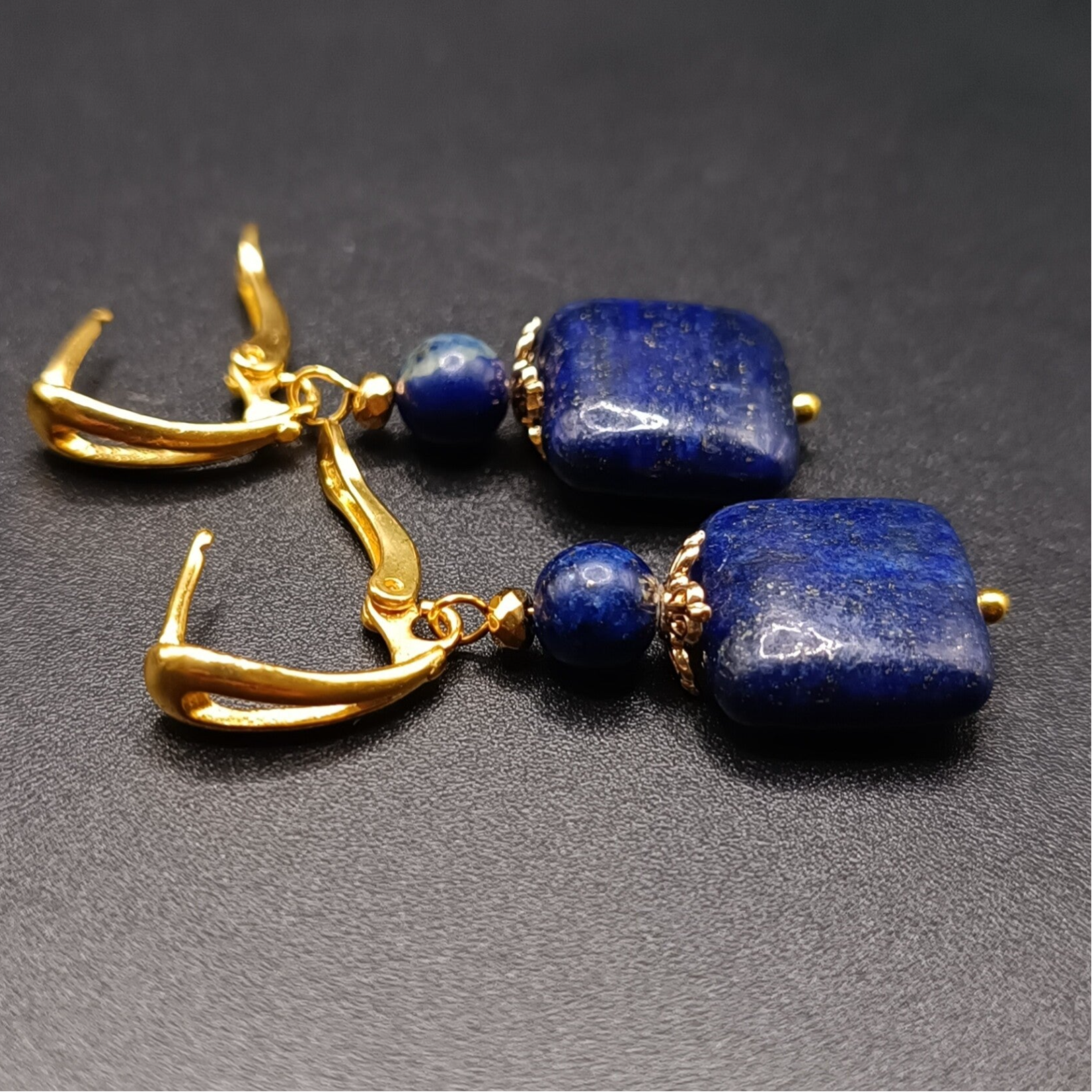 Boucles d'oreilles Cliqouets en Lapis Lazuli