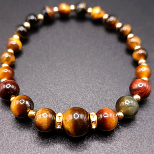 Bracelet elastique en L'Oeil de tigre