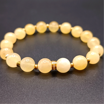 Bracelet elastique en Calcite jaune