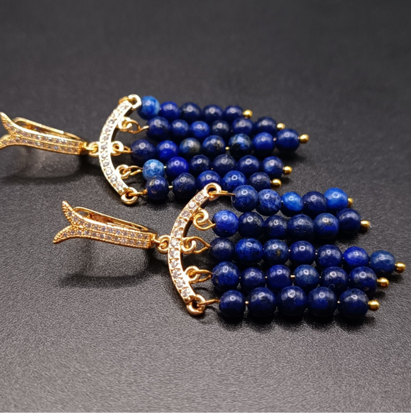 Boucles d'oreilles Cliquets  en Lapis Lazuli