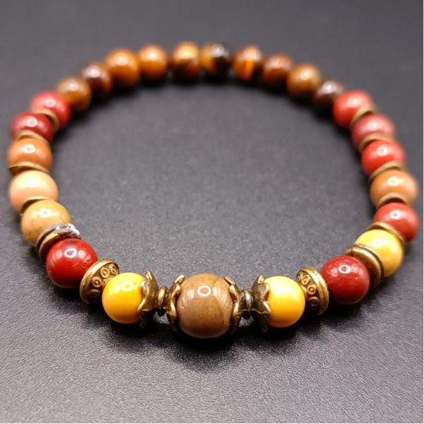 Bracelet elastique en Mokaïte Jaspe