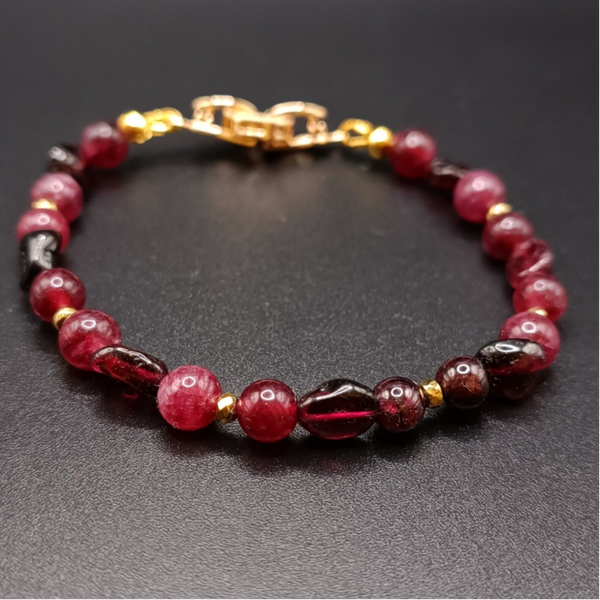 Bracelet Clapet en Grenat