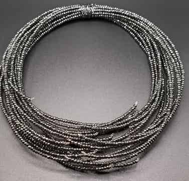 Collier Choker  Ouvert "Le Désir" en Hématite