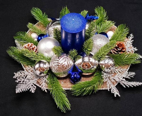 Centre de Table  de Noel  avec Bougie Artisanal