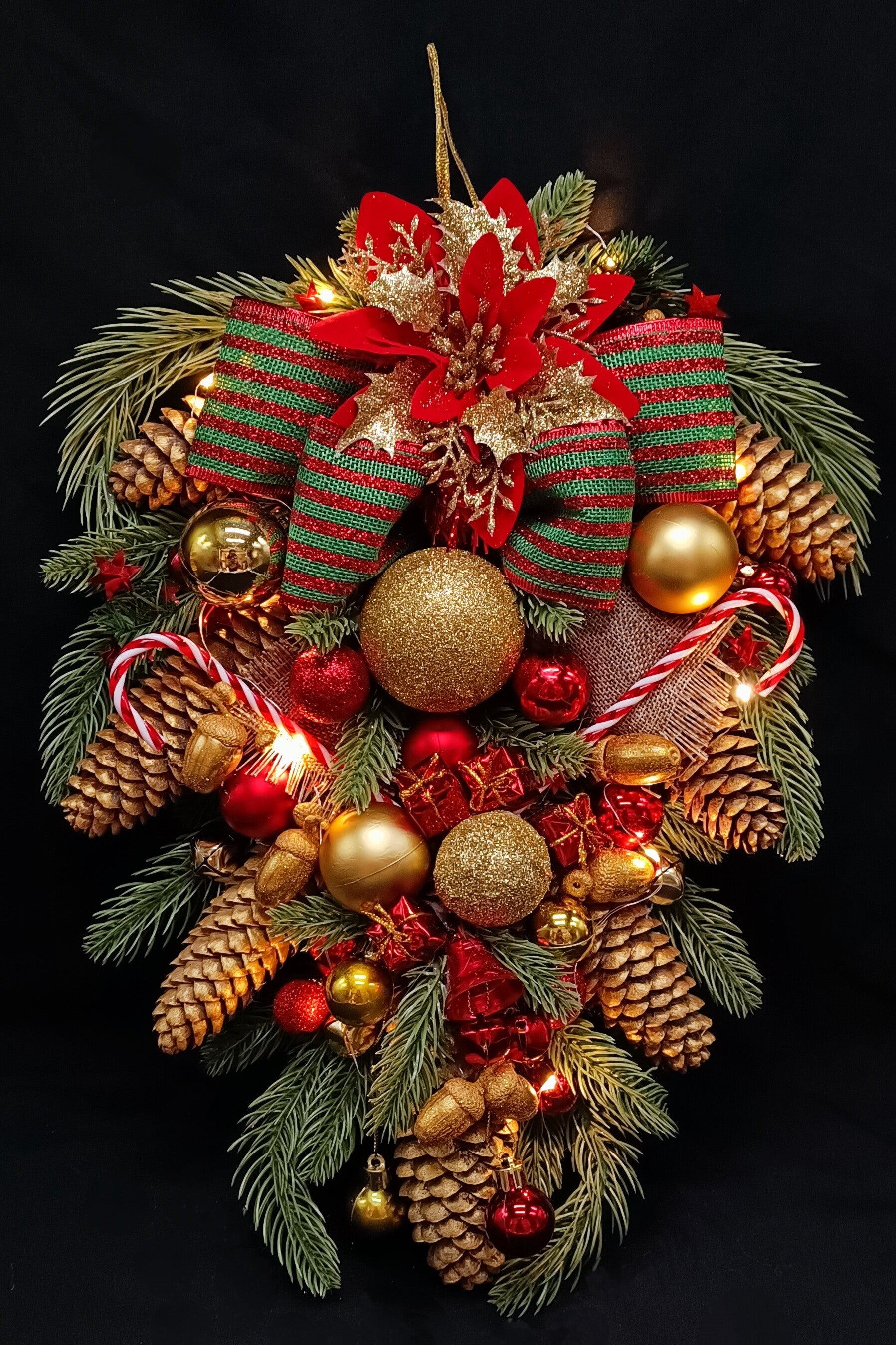 Guirlande Porte d'entrée à LED pré-éclairée/ Décoration de Noël