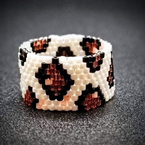 Bague Miyuki tissage peyote style Animal