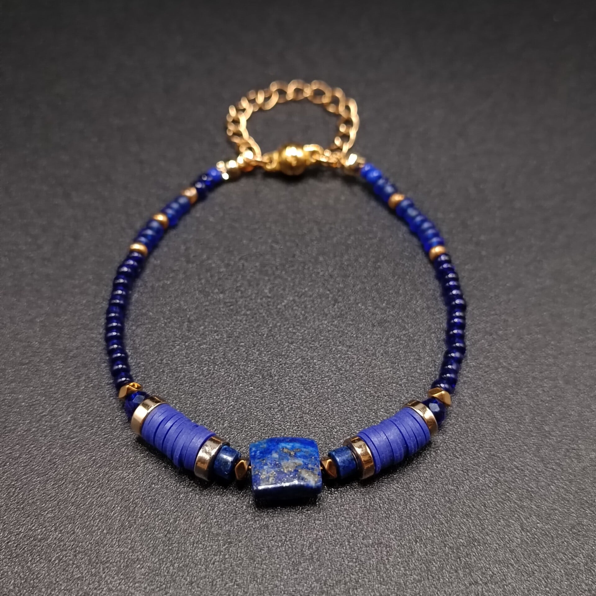 Bracelet Minimaliste en Lapis Lazuli