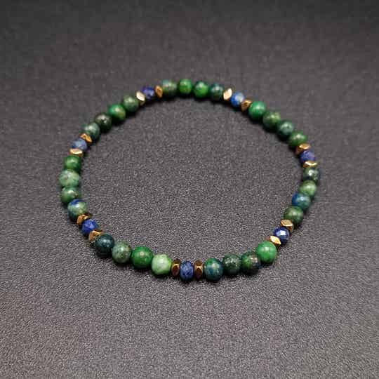 Bracelet elastique en Jaspe Crocodile