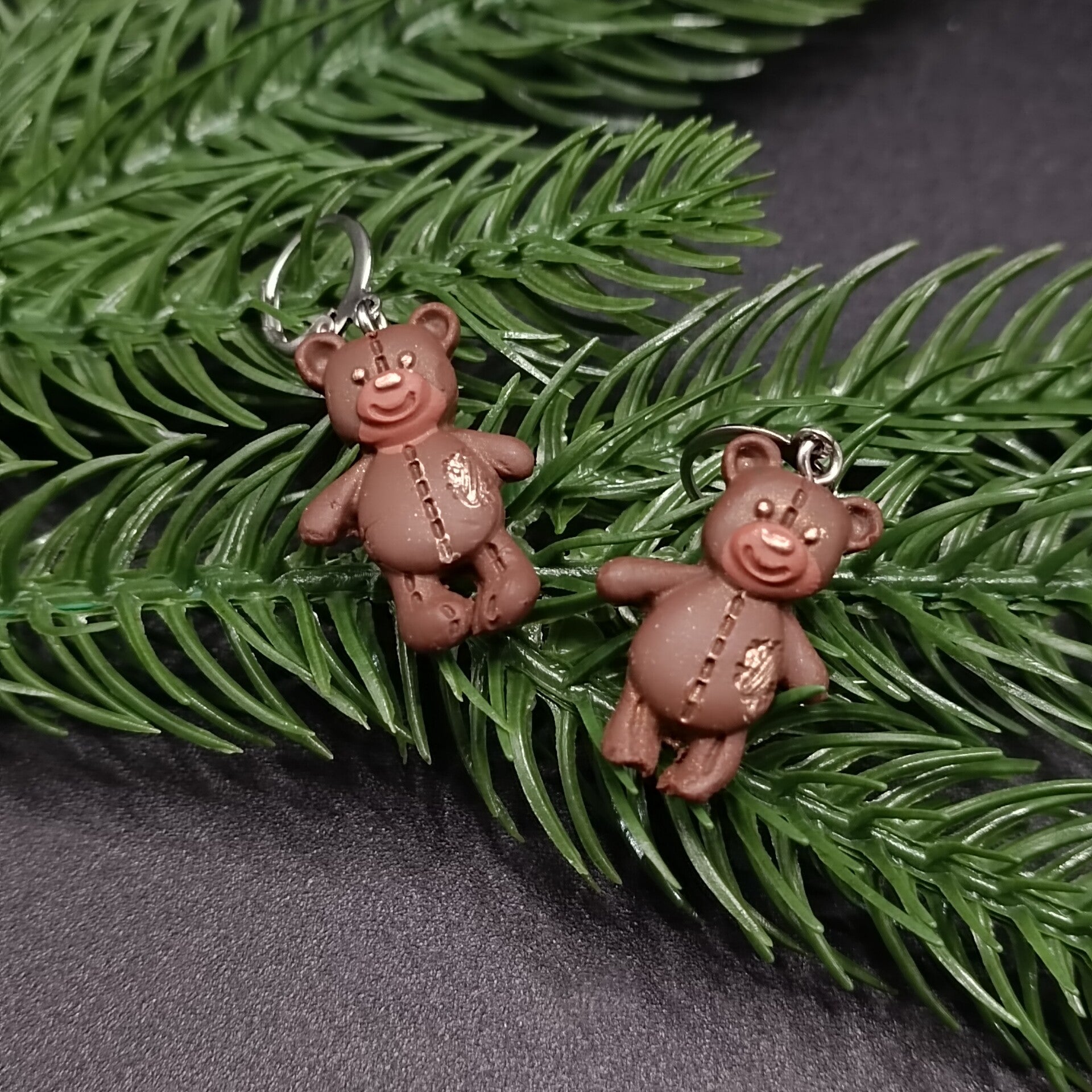 Boucles d'oreilles Creoles pour Noel en Cernit