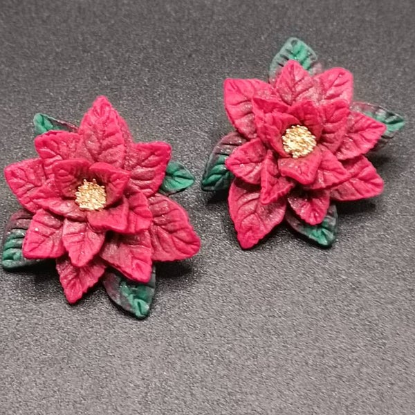 Boucles d'oreilles Dormeuses pour Noel en Cernit