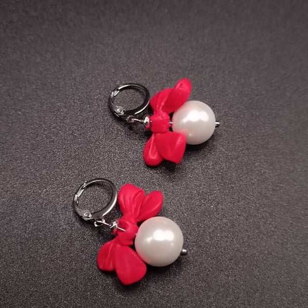 Boucles d'oreilles Creoles pour Noel en Cernit