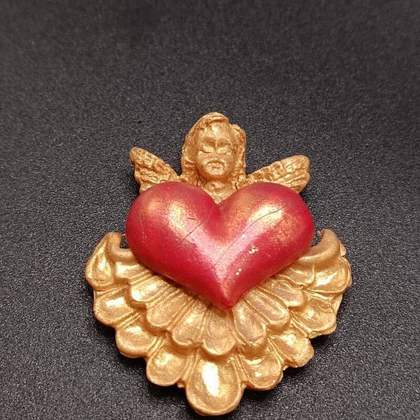 Petit Aimant de frigo Artisanal Coeur