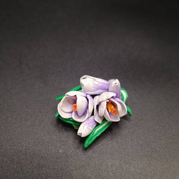 Petit Aimant de frigo Artisanal Crocus