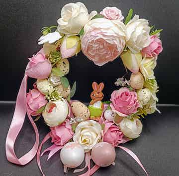 URMAGIC Couronne De Pâques Œufs Colorés - Décoration Porte 40 URMAGIC Couronne De Pâques Œufs Colorés - Décoration Porte 40