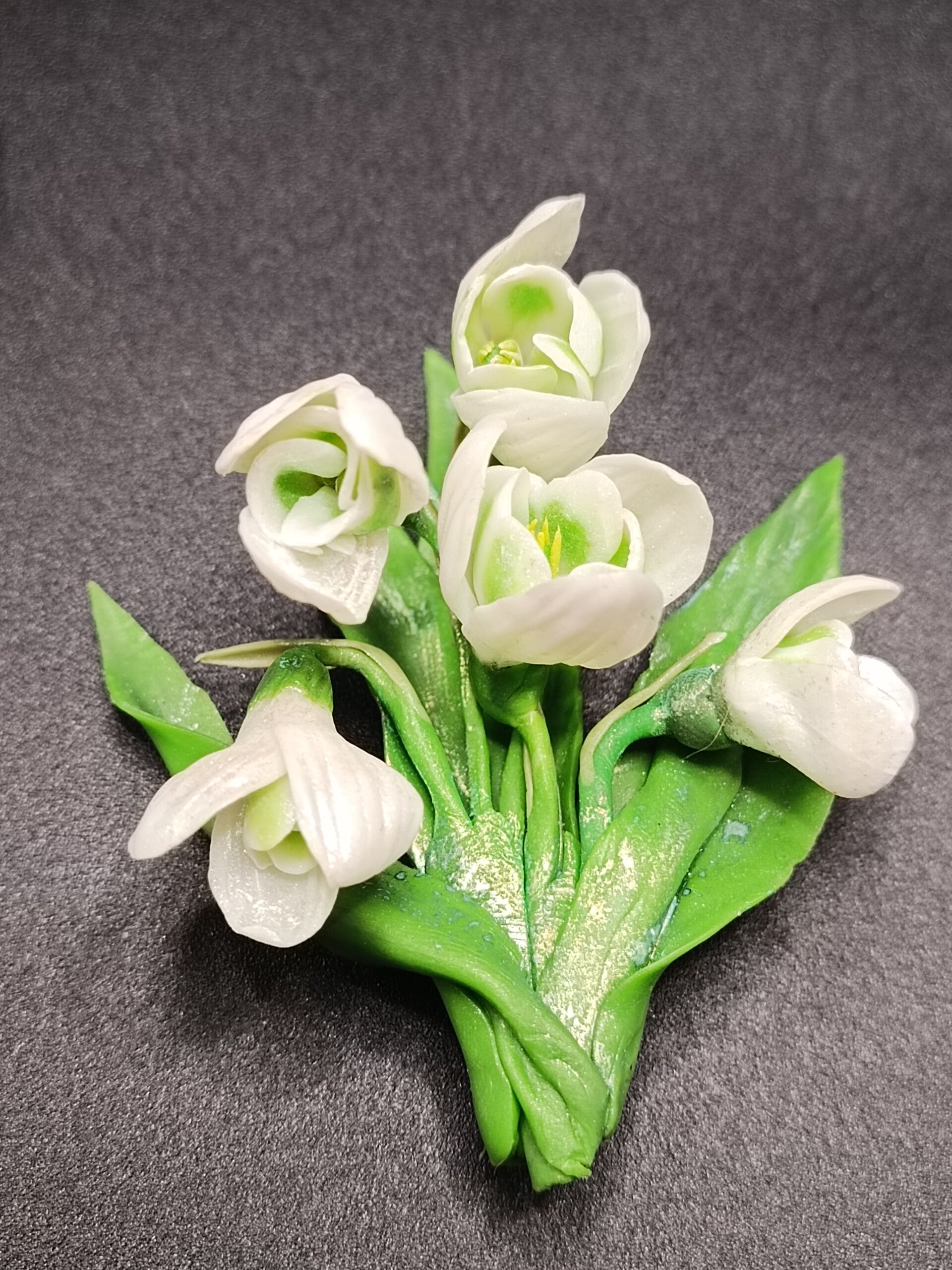 Petit Aimant de frigo Artisanal Perce-neige Galanthus