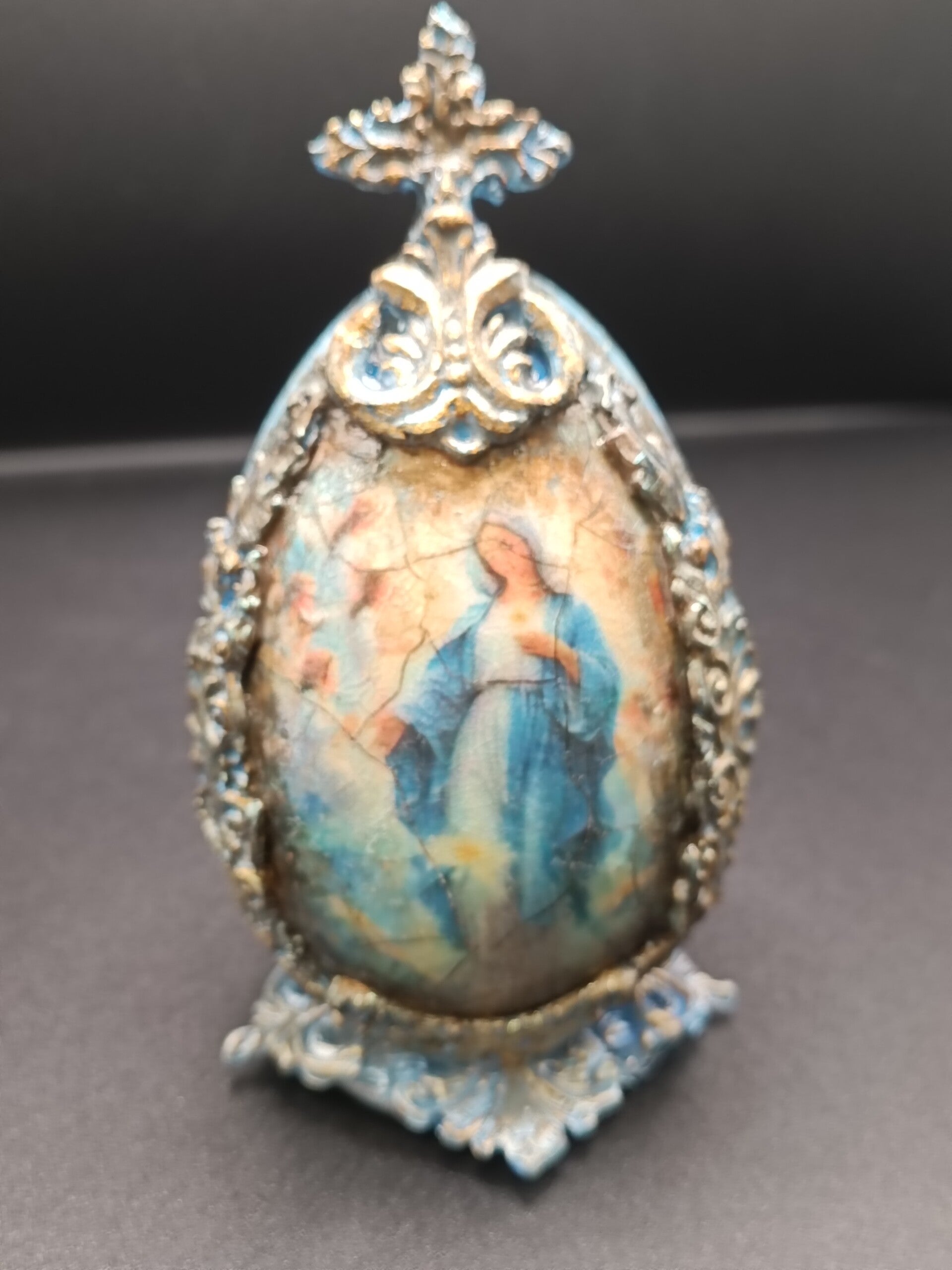 Baroque Oeuf De Pâques - Vintage Artisanal  Décoration de Pâques en découpage & moulages