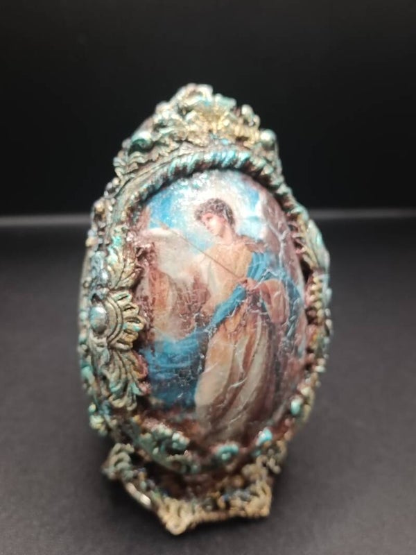 Baroque Oeuf De Pâques - Vintage Artisanal  Décoration de Pâques en découpage & moulages