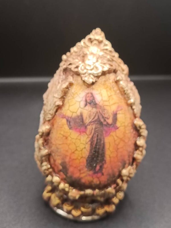 Baroque Oeuf De Pâques - Vintage Artisanal  Décoration de Pâques en découpage & moulages