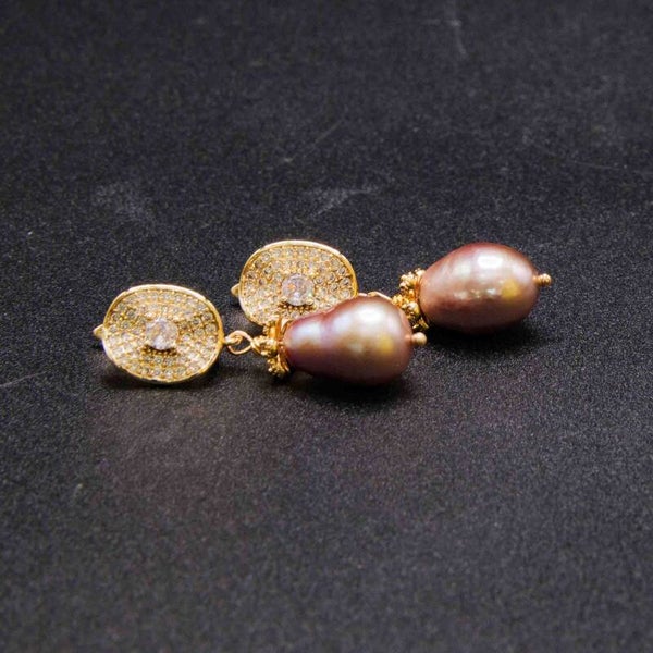 Boucles d'oreilles Cliquets en Nacre