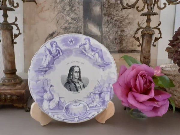 Jolie Assiette illustrée, manufacture de Choisy le Roi