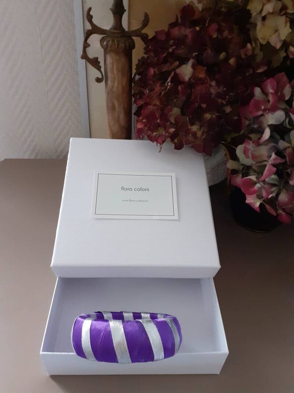 BRACELET JONC ARGENT/LAVANDE