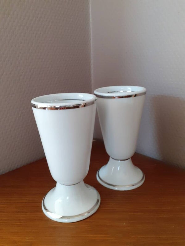 Mazagran porcelaine blanche et platine limoges