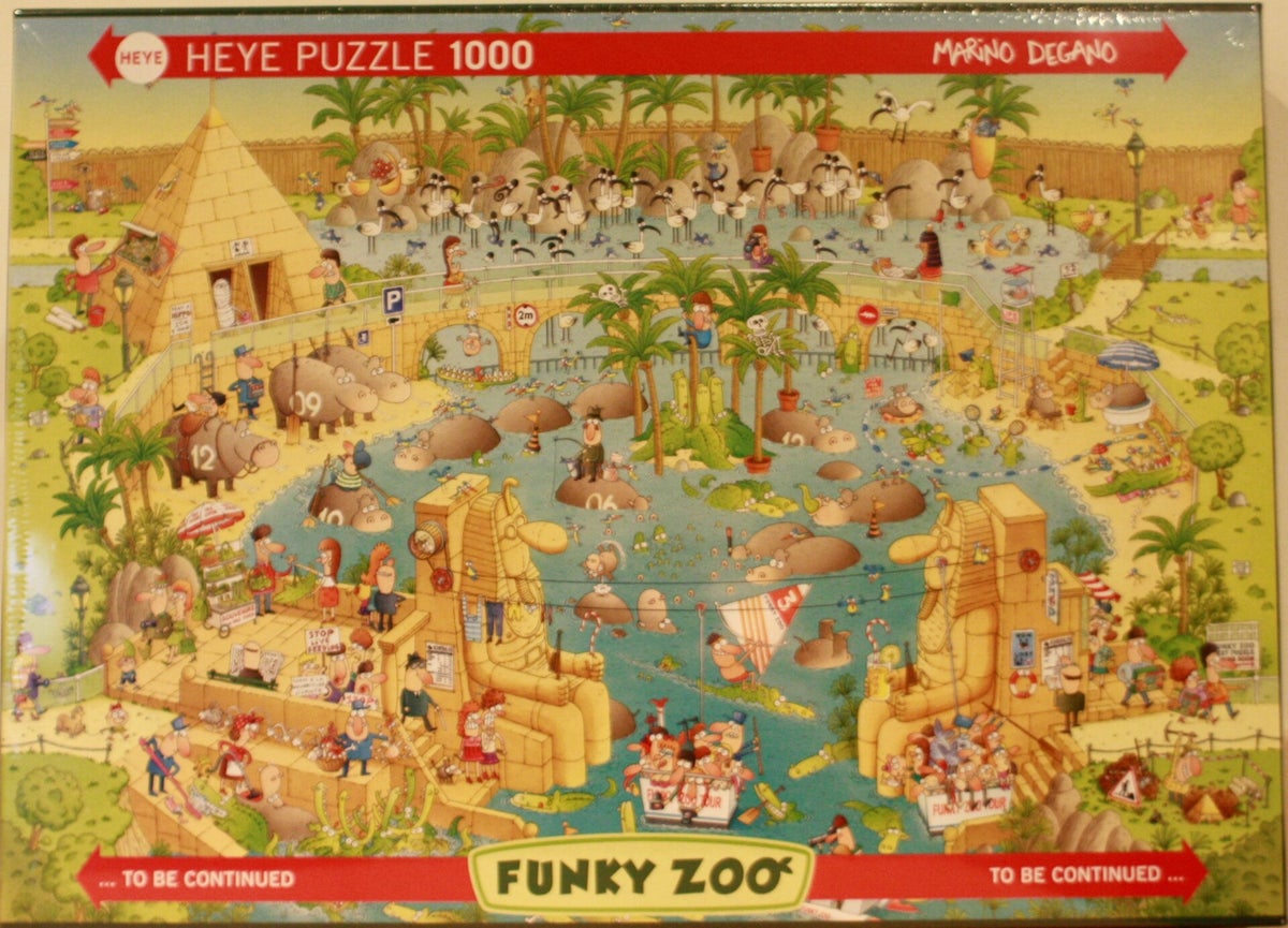 Puzzle Heye Nile Habitat Funky Zoo - 1000 Pezzi, Nuovo - Foto 4