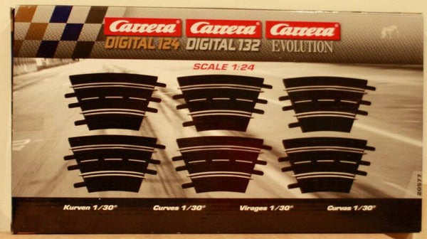 Carrera Evolution Digitaal 1/32 en 1/24 bocht 1  30o