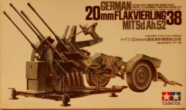 tamiya German 20 mm flakvierling 38 MITSd,Ah,52