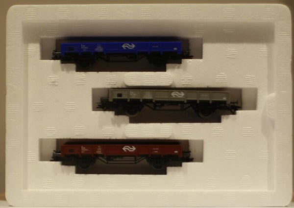 Marklin 44333 set met 3 lageboordwagens NS