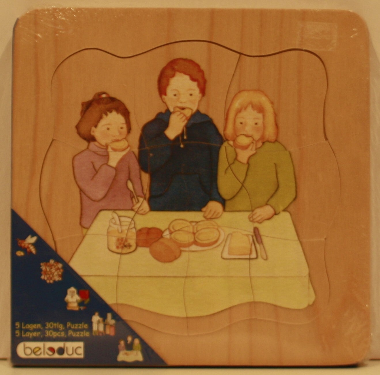 Beleduc 17031 5 lagen puzzel honing 30 stukjes