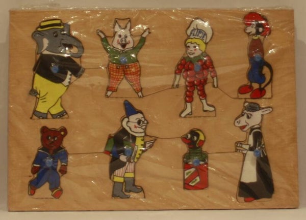 Flipjeskoop figuren 8 flipje poppetjes triplex jaren 1970"