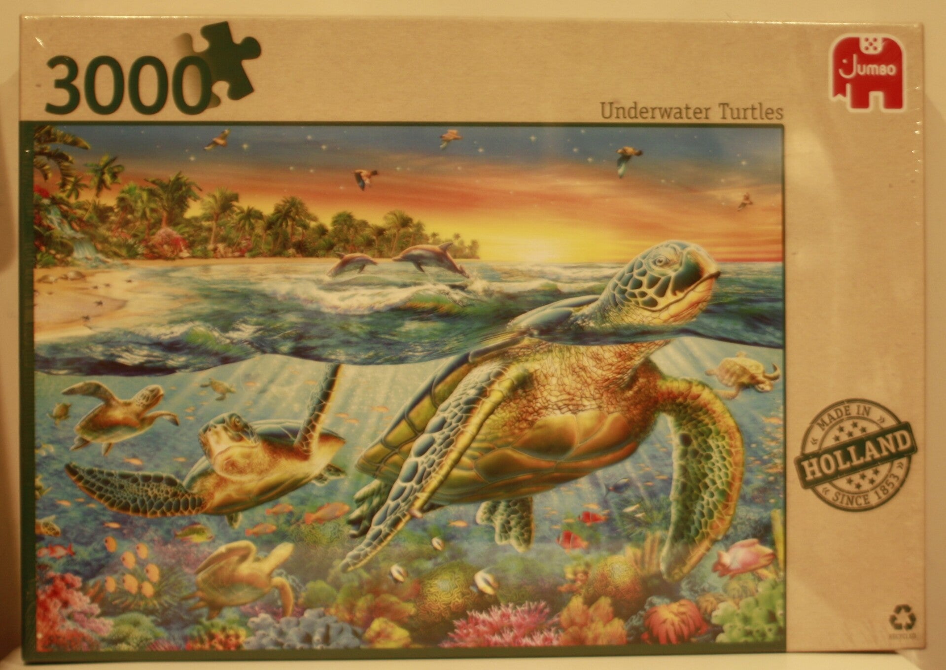 Jumbo 1119801900 puzzel Underwater Turtles 3000 stukjes