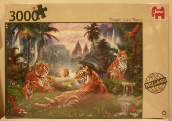 Jumbo 1119801901 puzzel Temple lake tigers 3000 stukjes