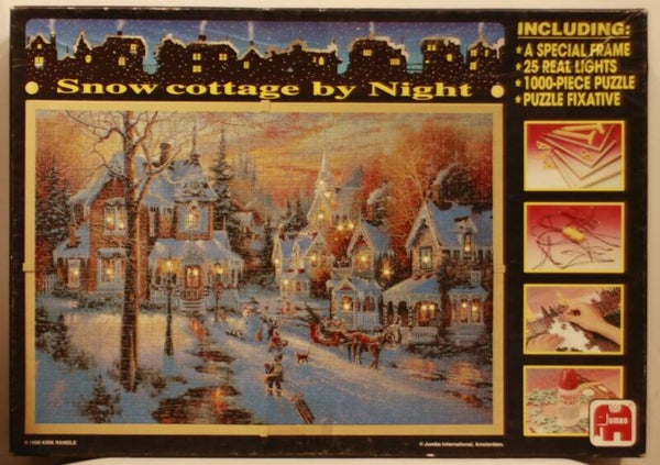 Jumbo 1661 Snow Cottage biy Night 1000 stukjes met licht