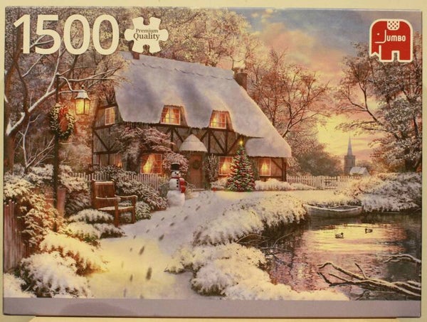 Jumbo puzzel Winterhuisje 1500 stukjes