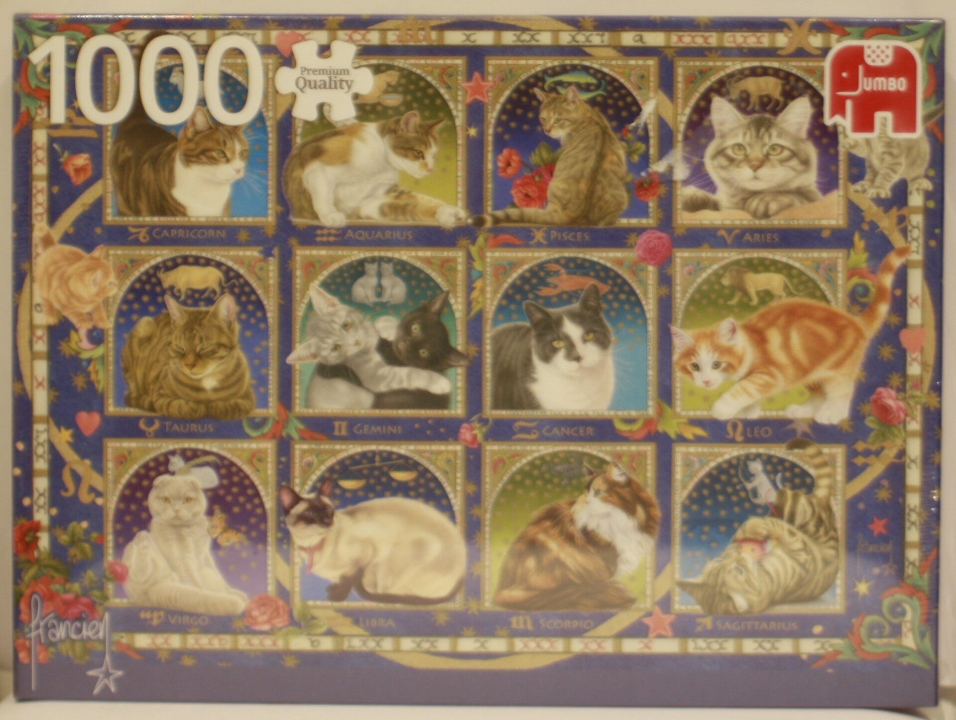 Jumbo puzzel 18853 Francien Katten horoscoop 1000 stukjes